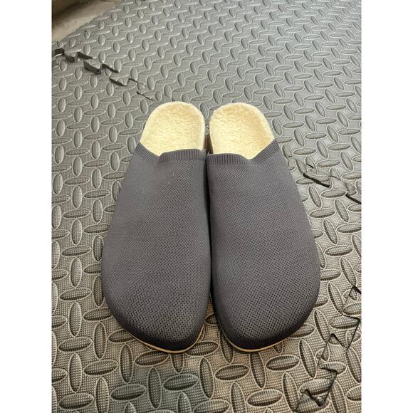 MESSAGE Eco-Shearling Henning Mule Gray Steel Mens Slippers Size 46 US 13 - Picture 3 of 7